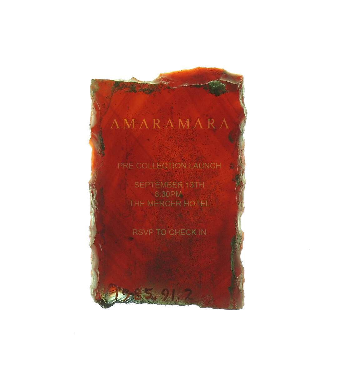 AMARAMARA — Pre Collection Launch. September 13th, 8:30pm, The Mercer Hotel.